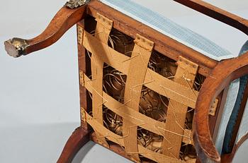 KARMSTOLAR, ett par, empire, 1800-talets första hälft.