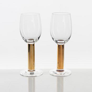 Gunnar Cyrén, a set of nine 'Nobel' wine glasses from Orrefors.