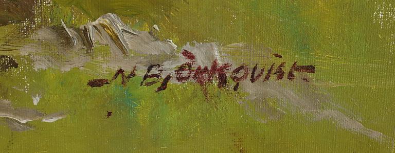 NILS BJÖRKQUIST, olja på duk, signerad.