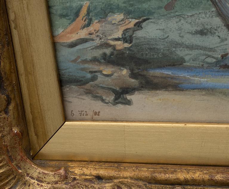 OKÄND KONSTNÄR, akvarell, 1900-talets början.