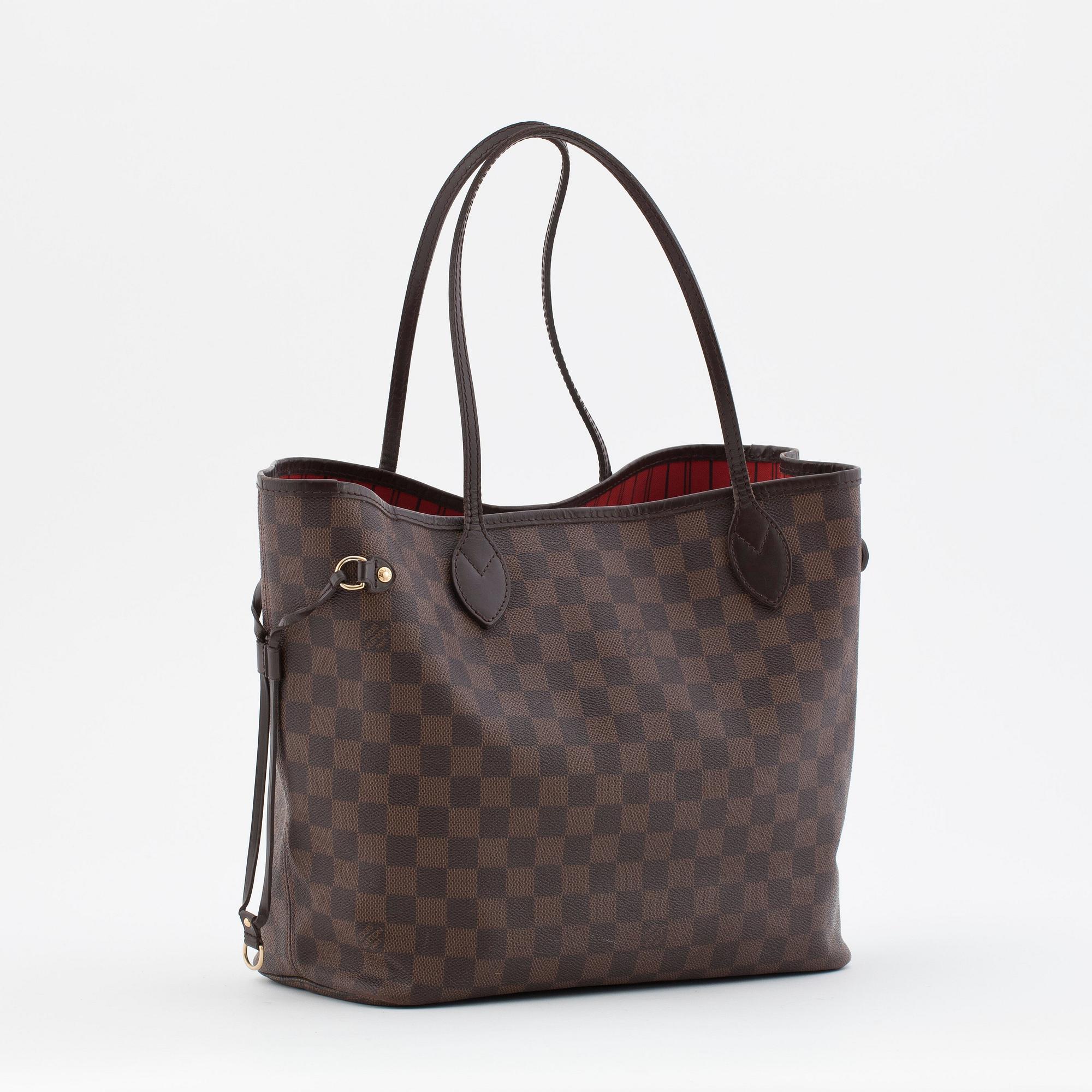 LOUIS VUITTON, a damier ebene shoulder bag, "Neverfull MM".