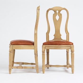 A pair of transition chairs, second half of the 18th Century.