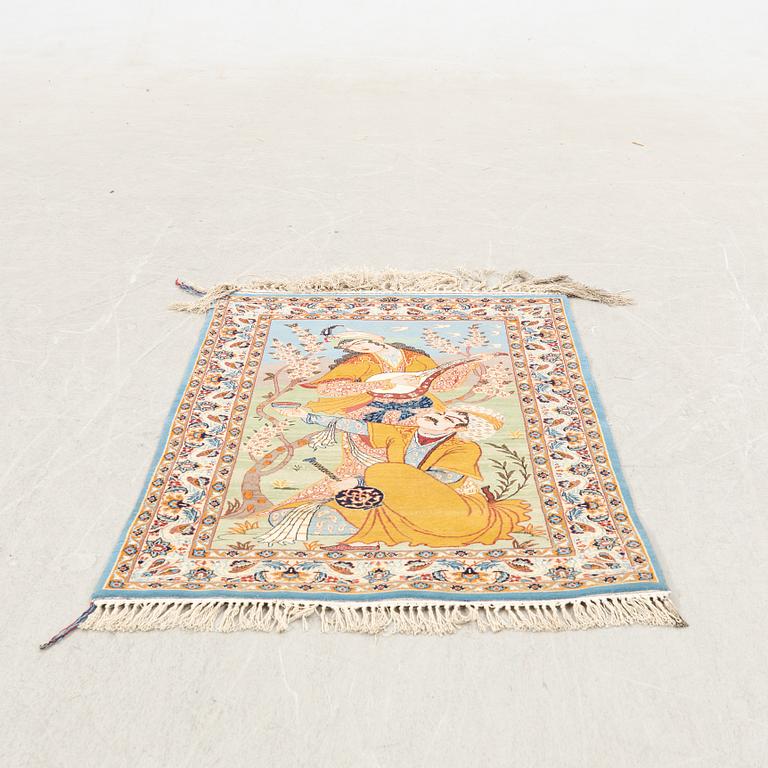 Matta Isfahan figural semiantik ca 105x70 cm.