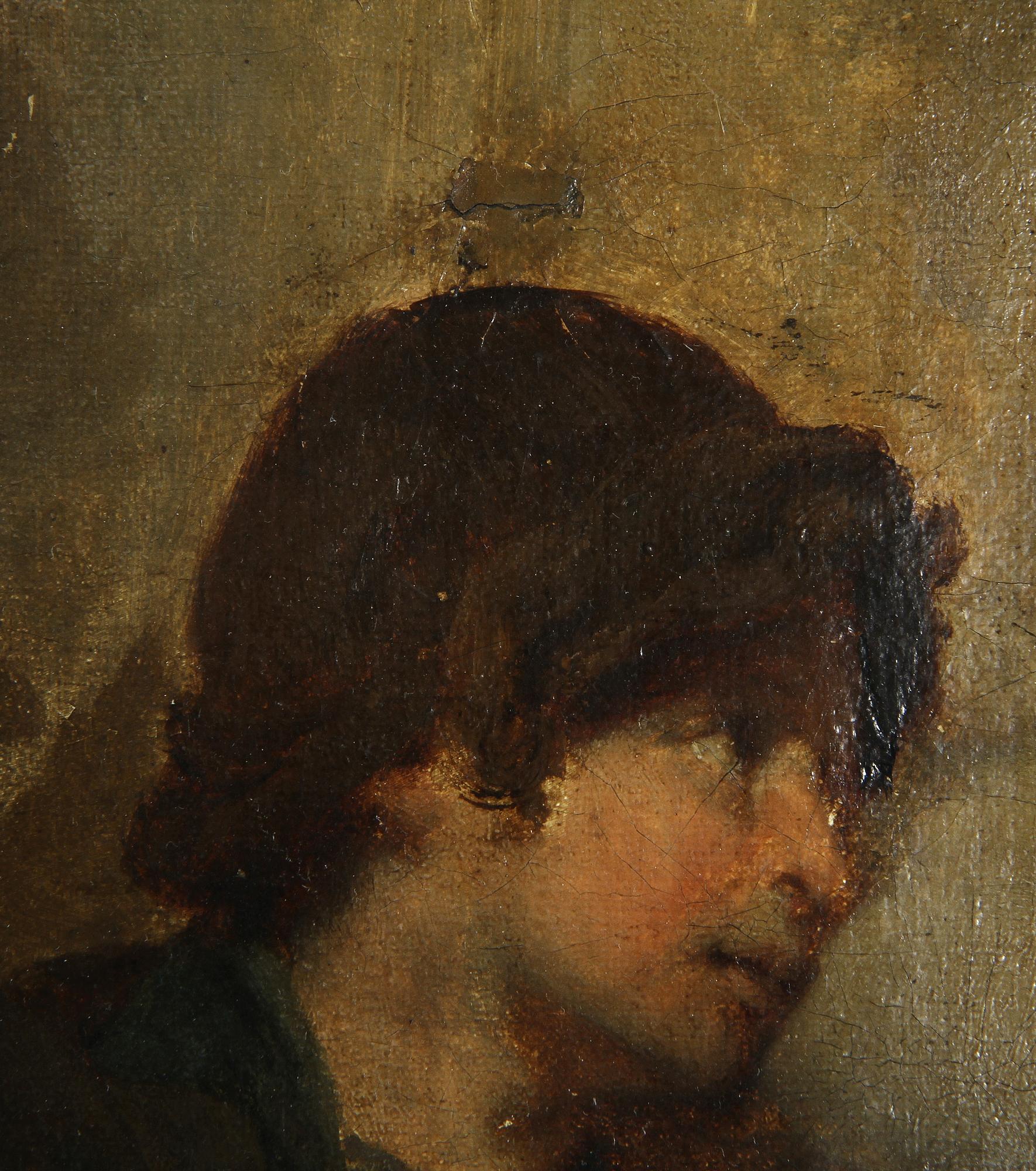 OKÄND KONSTNÄR, olja på duk, sign Bardot?, 1800/1900-tal.