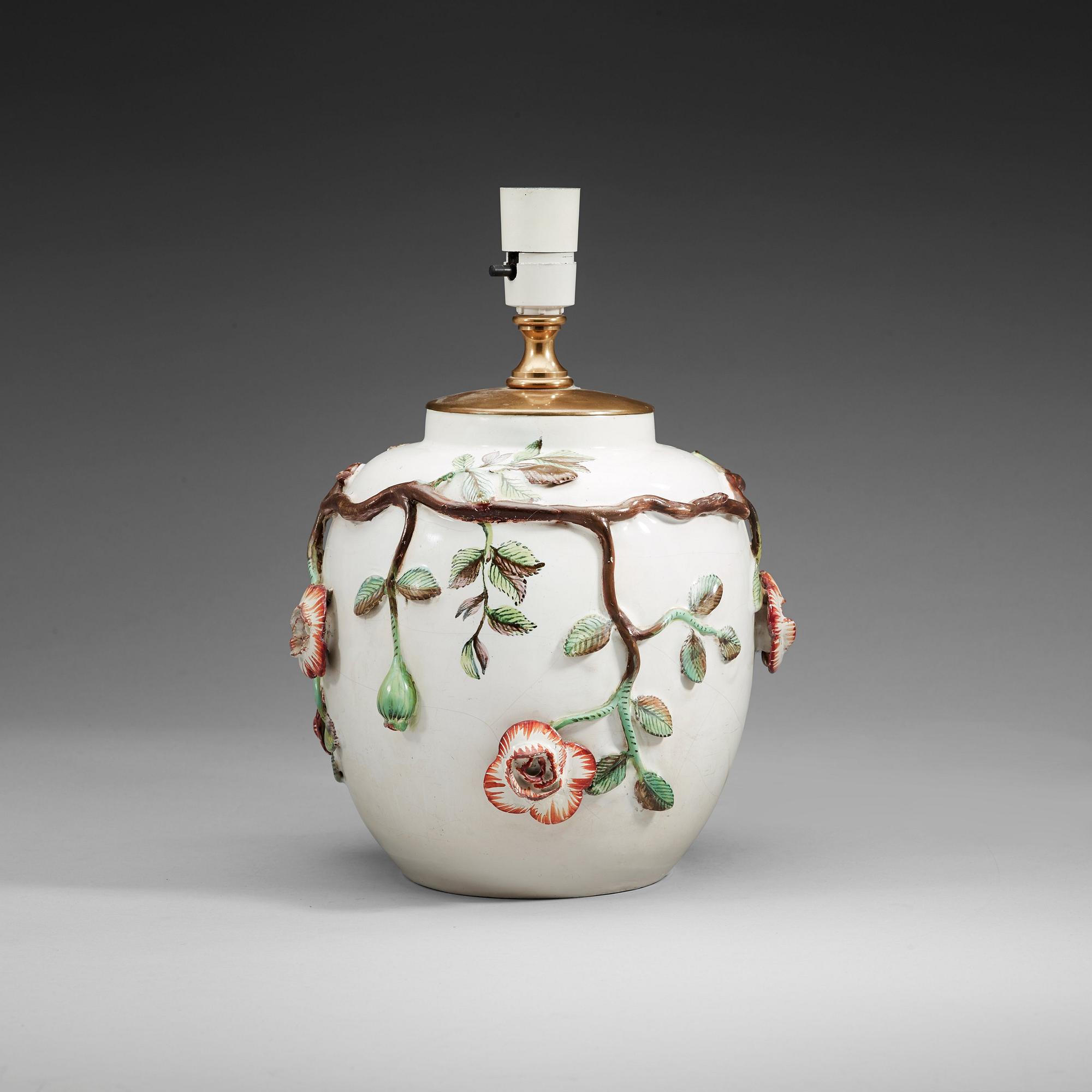 A Swedish faience jar, Marieberg, 18th Century.