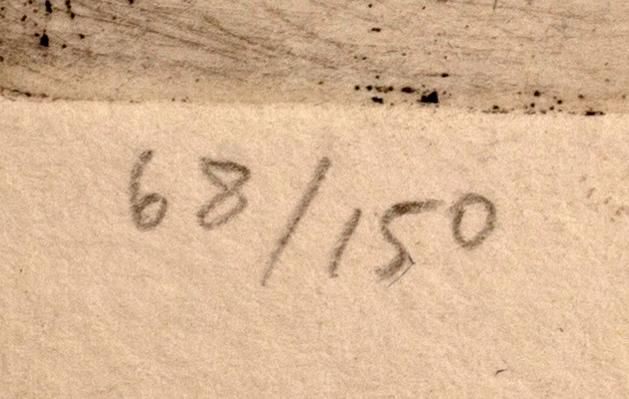 Lena Cronqvist, etching sing and numbered 68/150.