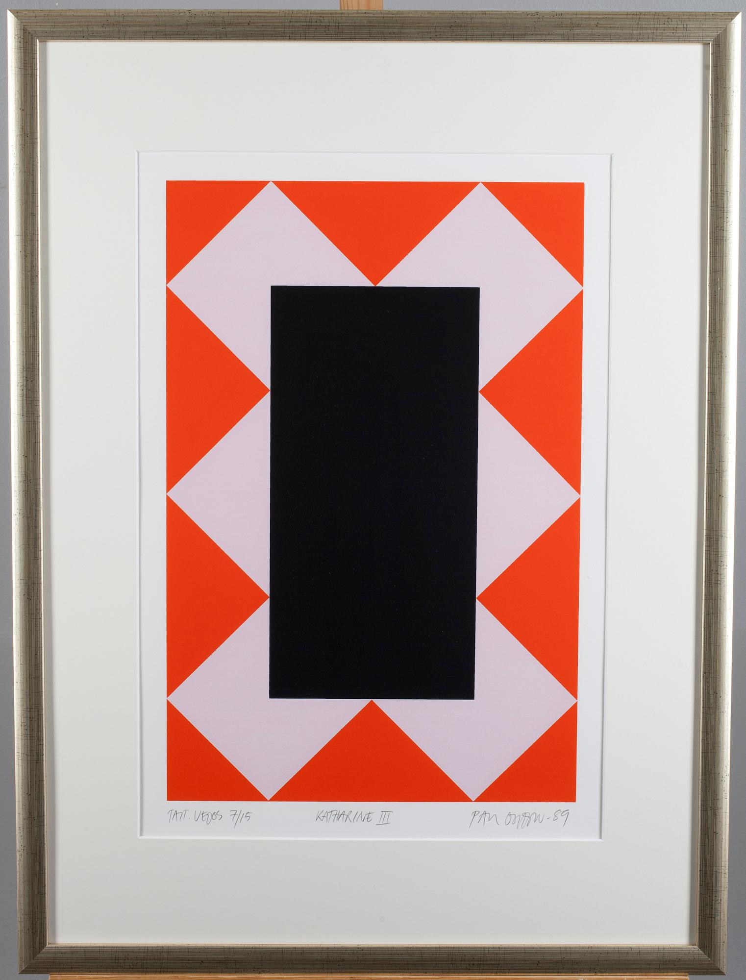 PAUL OSIPOW, serigrafi, signerad och daterad -89, numrerad Tait. vedos 7/15.