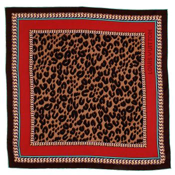 793. LOUIS VUITTON, a silk leo printed scarf.