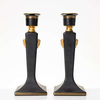 Ljusstakar, ett par, porslin, "Gorgona", Rosenthal för Versace.