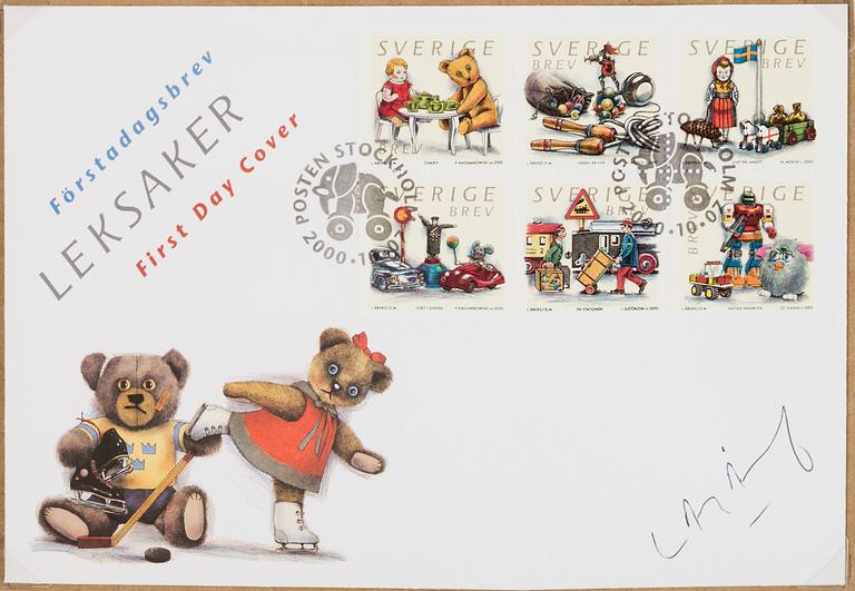 LASSE ÅBERG, portfolio with 6 lithographs in colour, signed 265/290.