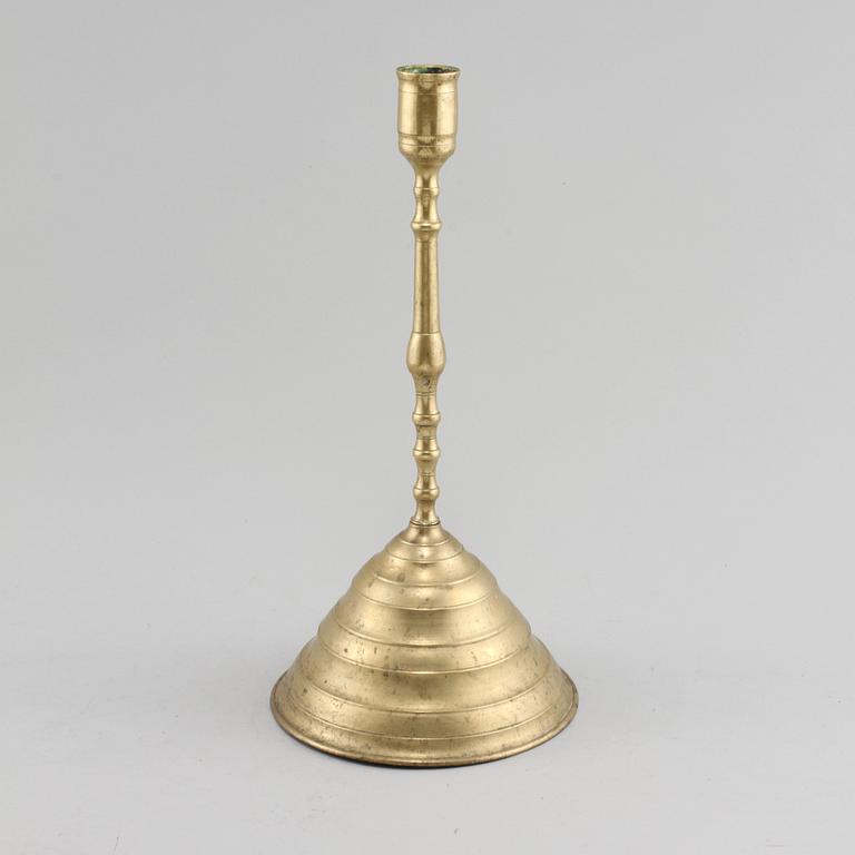 LJUSSTAKE, mässing, 1700/1800-tal.