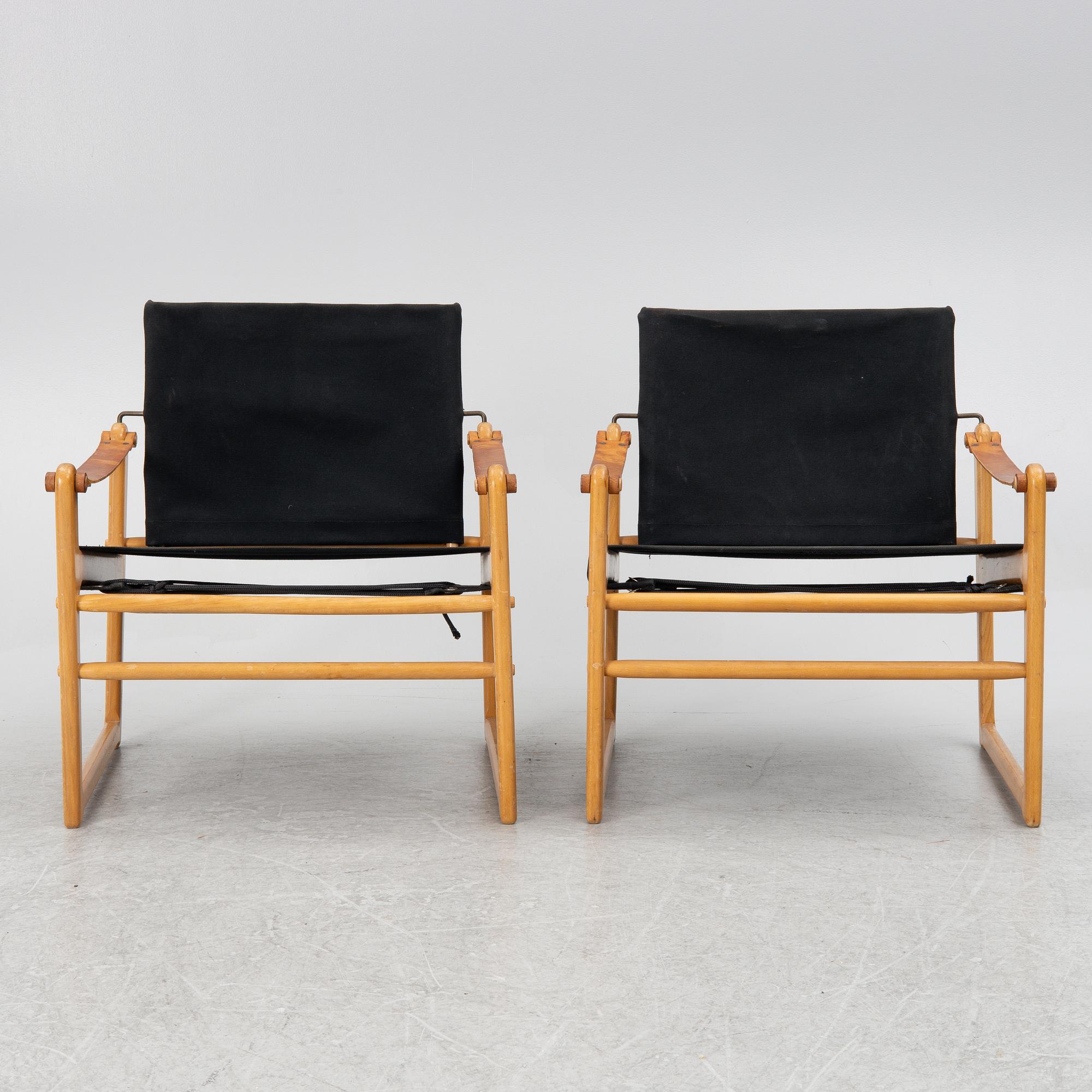 Bengt Ruda, armchairs, a pair, "Cicada", IKEA, second half of the 20th century.