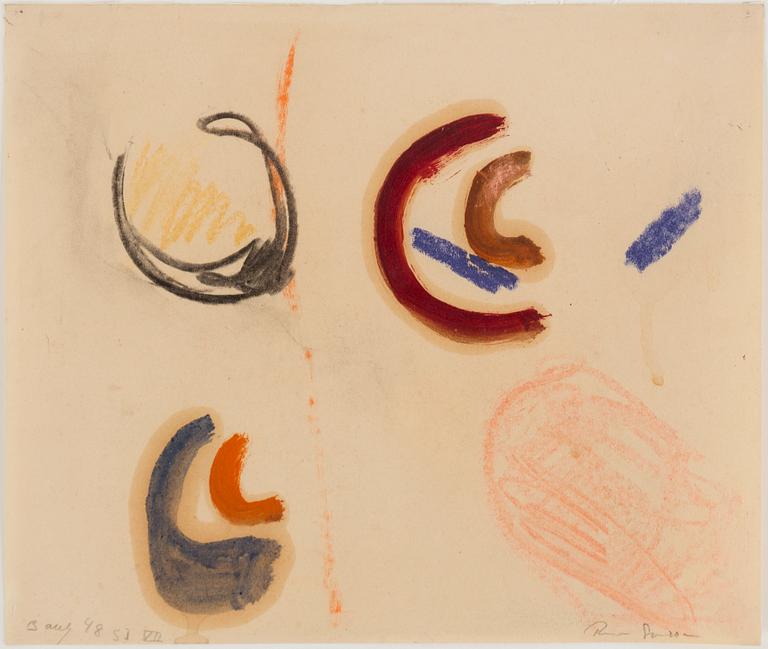 RUNE JANSSON, watercolour, signed and dated 13 aug -48.