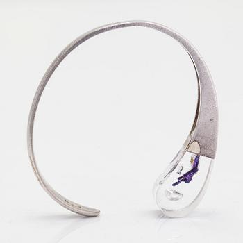Björn Weckström, armband, "Mikroner" sterlingsilver och akryl. Lapponia 1974.