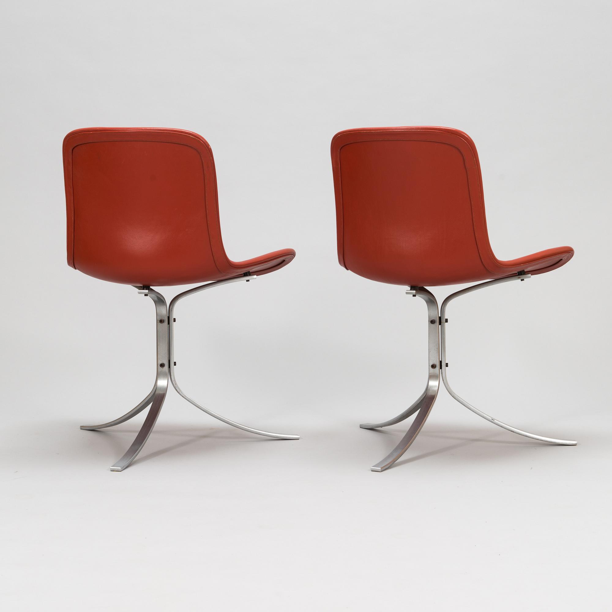 Poul Kjaerholm, a set of six late 20th century 'PK 9' chairs for Fritz Hansen.