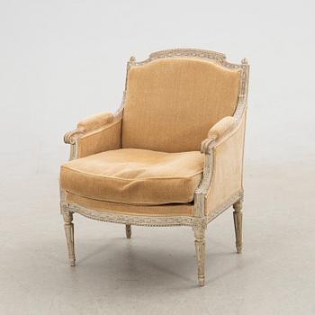 Armchair, Bergère, Louis XVI style, circa 1900.