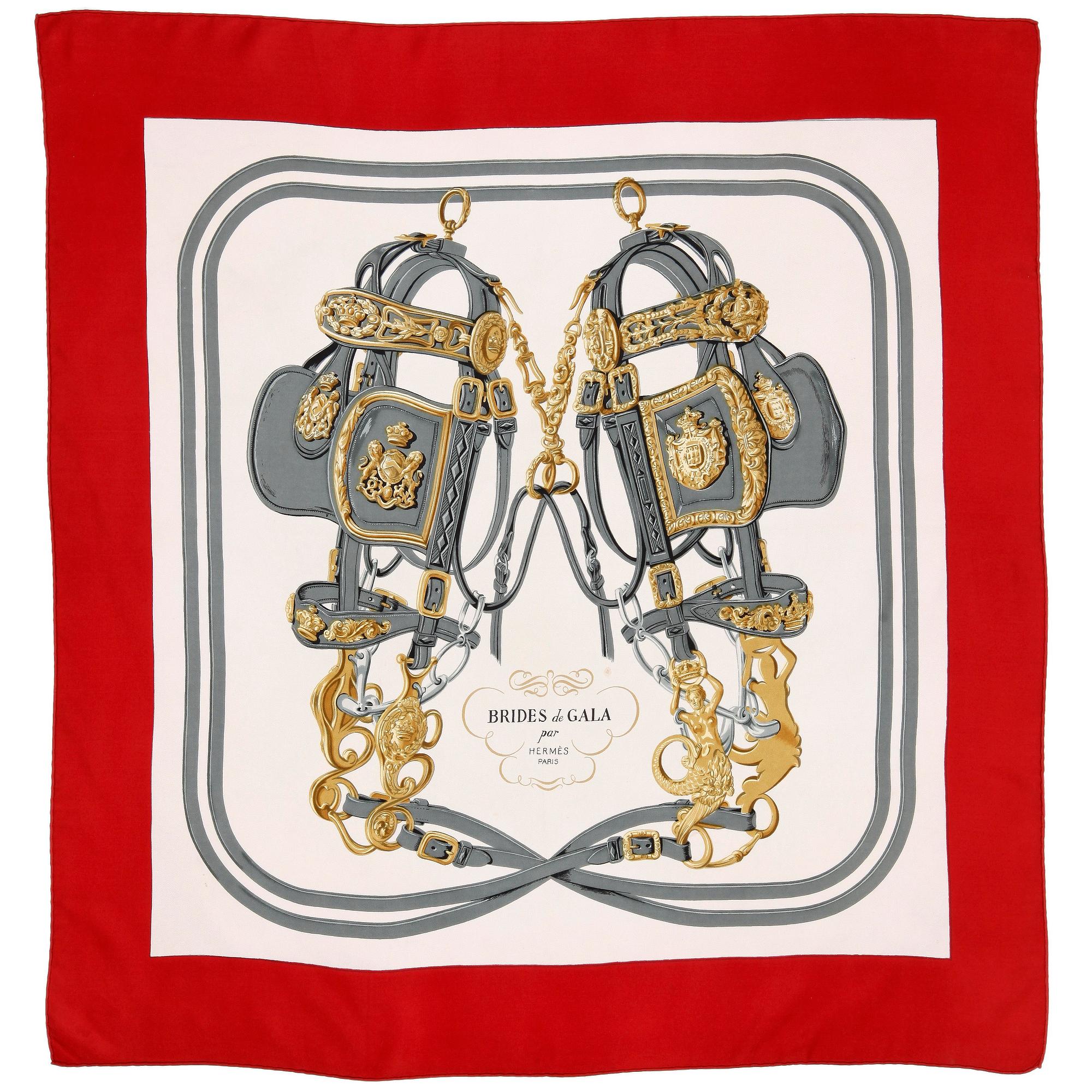 HERMÈS, scarf, "Bride de Gala".