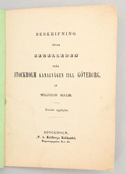 BÖCKER OM TOPOGRAFI, 3 st, bla "Pittoreskt Sverige, kanalfärden mellan Stockholm och Göteborg", Stockholm 1861.