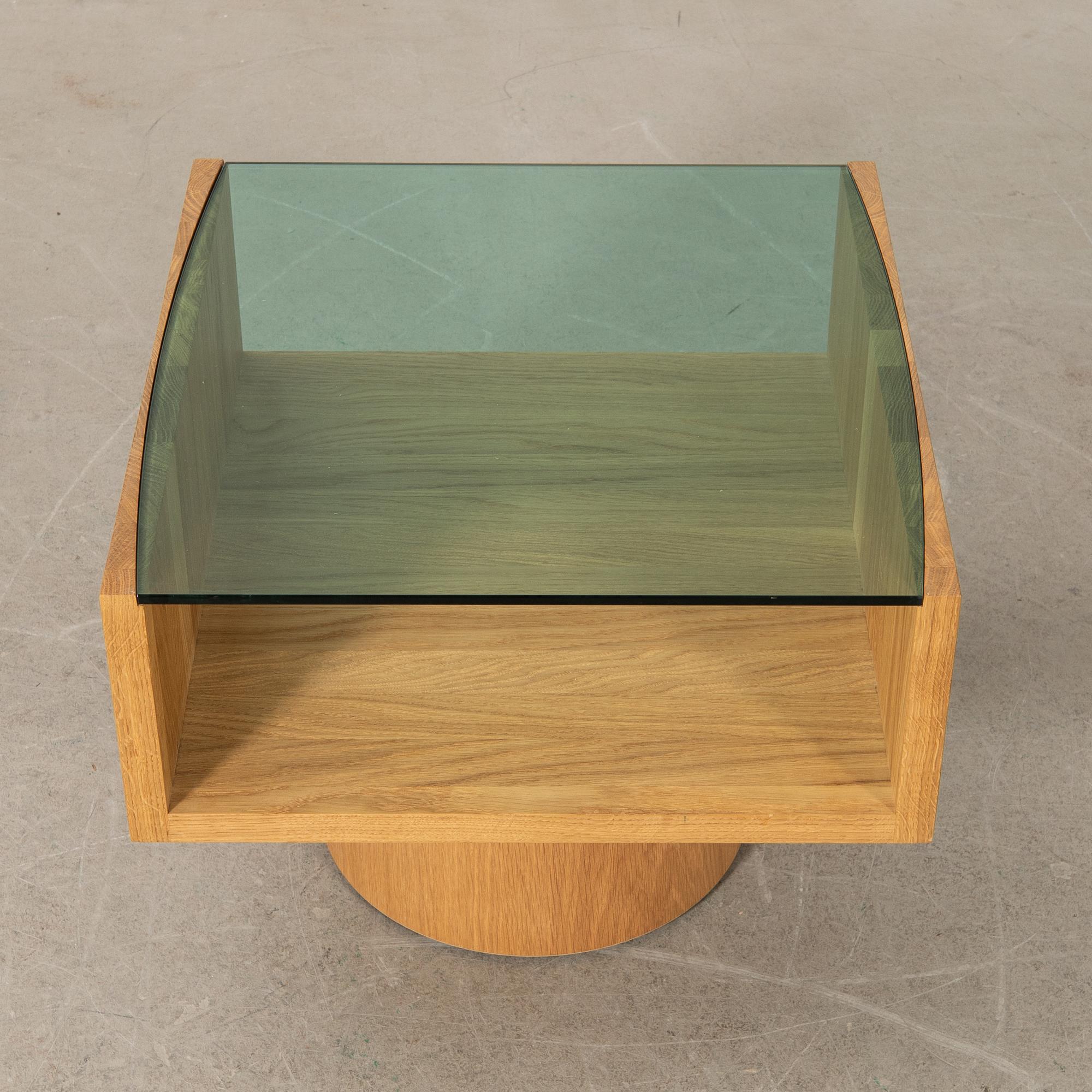 Sami Kallio, coffee table, "Cube/Circle", no. 1 prototype, made by Sami.