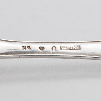 ANDERS FREDRIK WEISE, A pair of late 18th-century silver spoons, mark of Weise, Stockholm 1795.