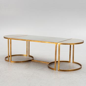 Coffee table, 3 pieces, Oscar & Clothilde, period.