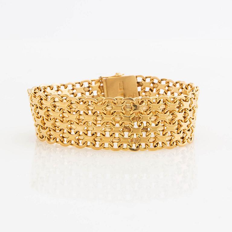 Armband  X-länk 18K guld Mary Kvoch Stockholm 1958.