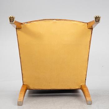 Salon group, 6 pieces, Empire style, around 1900.