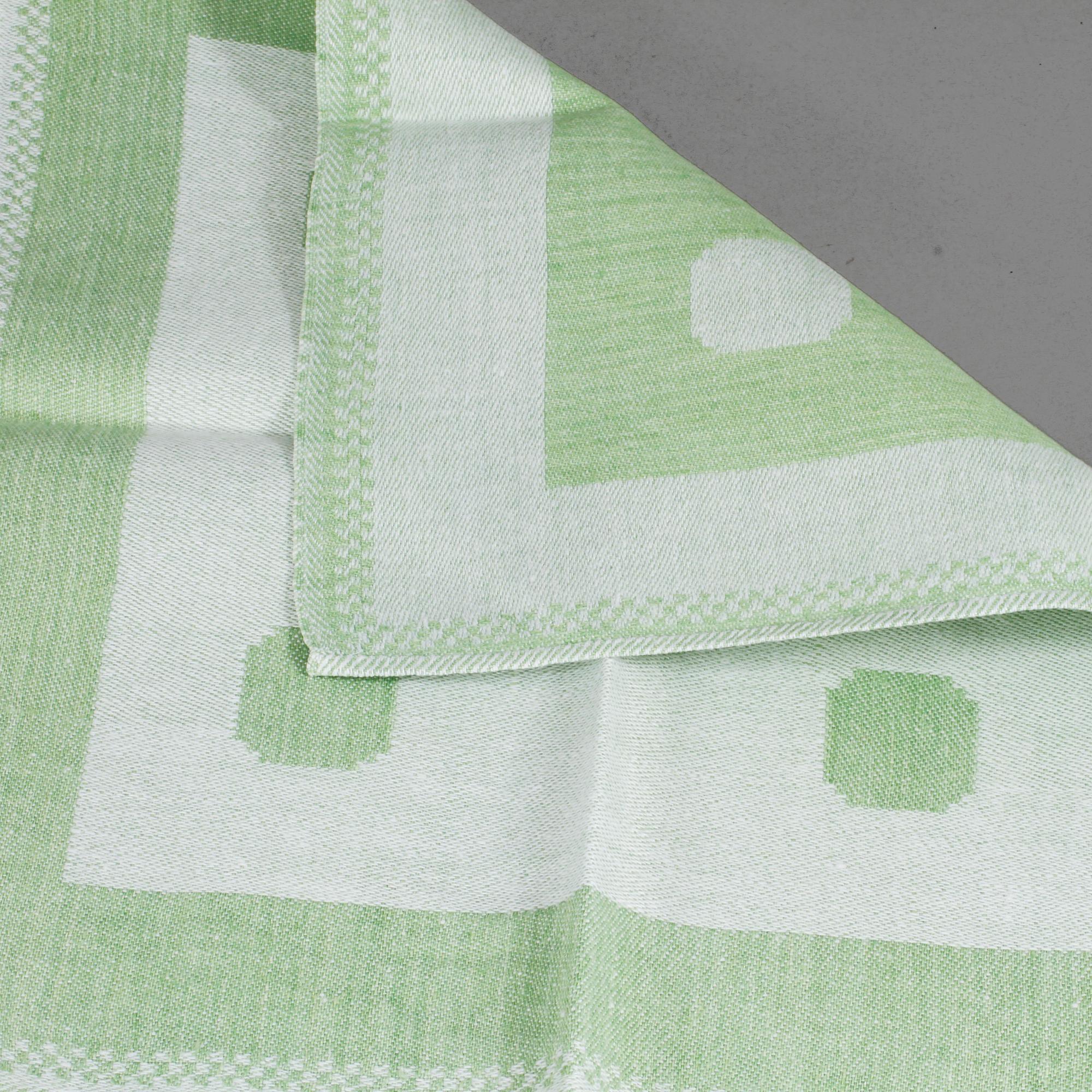 DUKAR, 3 st, SERVIETTER, 10 st, linnedamast, "Pricken", Elsa Gullberg, 1940-tal.