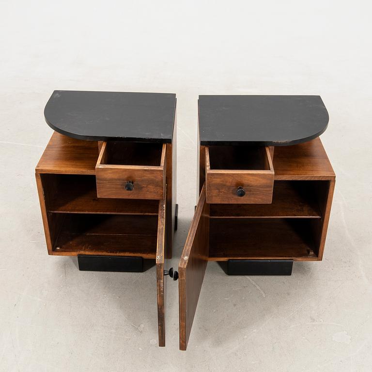 Pair of Art Deco bedside tables, early 20th century.