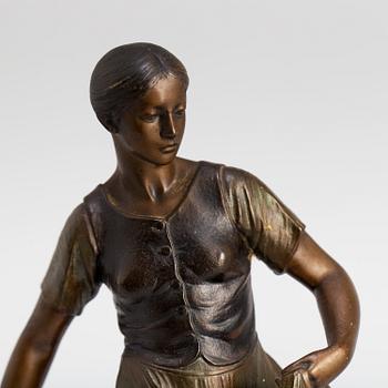 ADOLF MÜLLER-CREFELD, sculpture, bronze, signed.