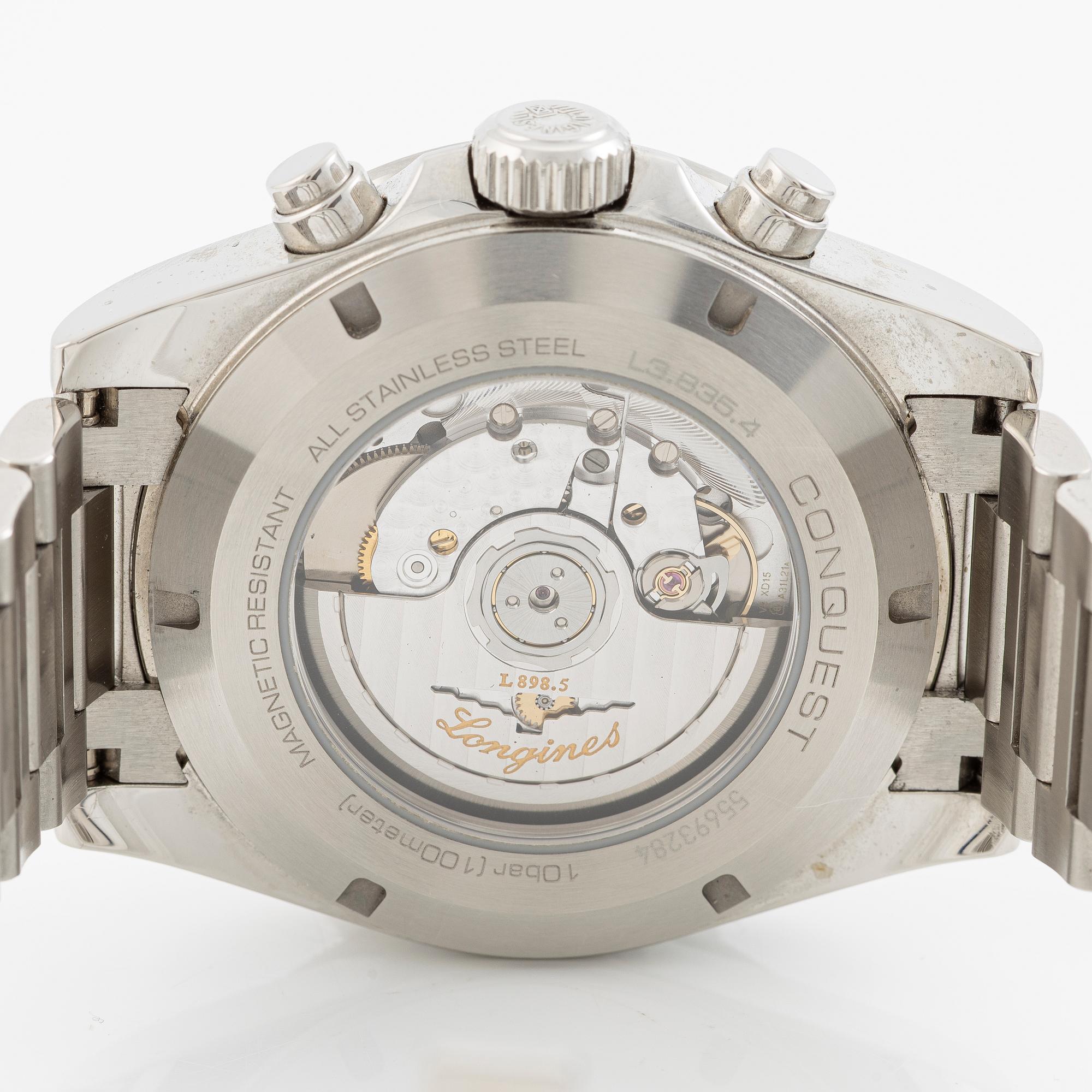Longines, Conquest, chronograph, wristwatch, 42 mm.