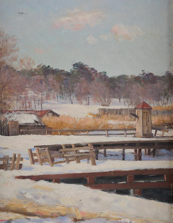 Axel Lindman, Winter scene.