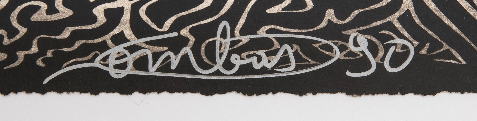 Robert Combas, lithograph signed and numbered 9/100.