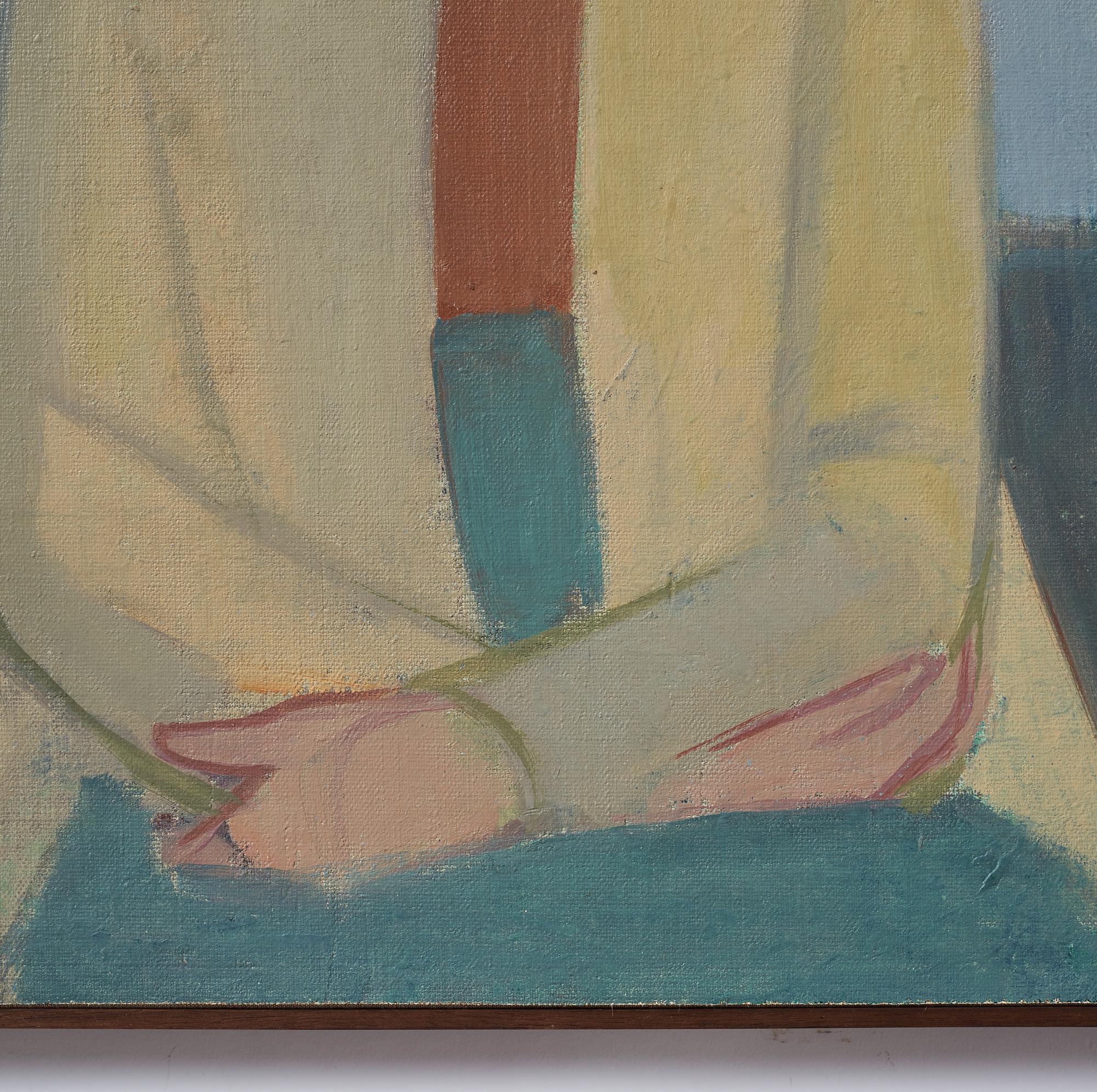 Vera Frisén, oil on relined canvas, signed.