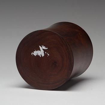 A Chinese wooden brush pot, 20th Century.