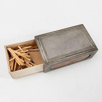 Just Andersen, A group of tin objects, 4 pcs, Denmark, first half of the 20th century.