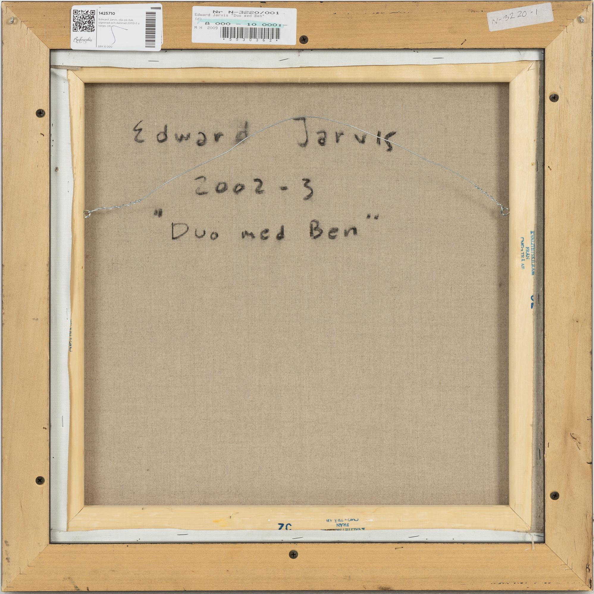 Edward Jarvis, oil on canvas, signed and dated 2002-3 verso.