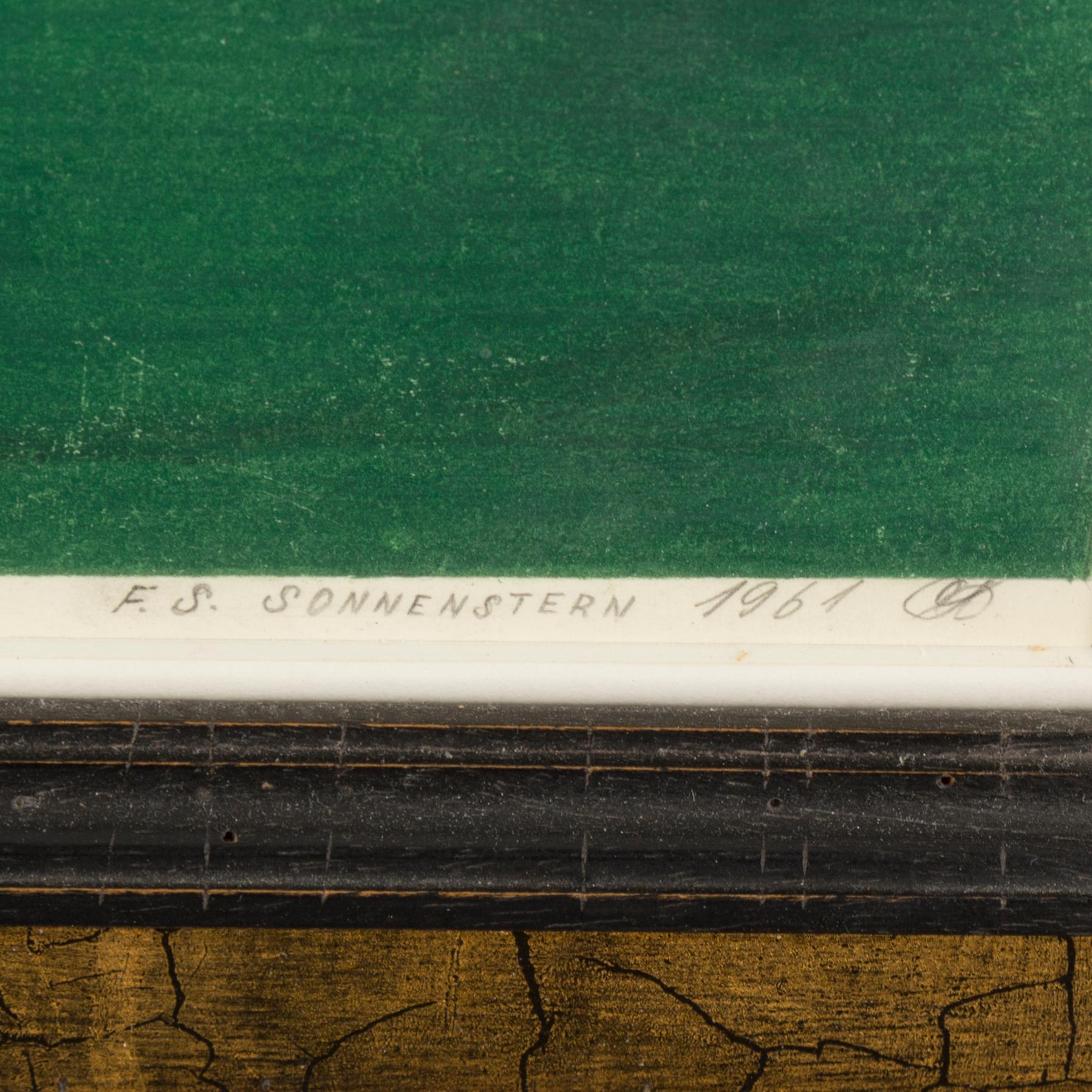 FRIEDRICH SCHRÖDER-SONNENSTERN, blandteknik på papper, signerad och daterad 1961.