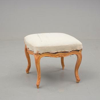 TABURETT, rokoko. 1700-/1800-tal.