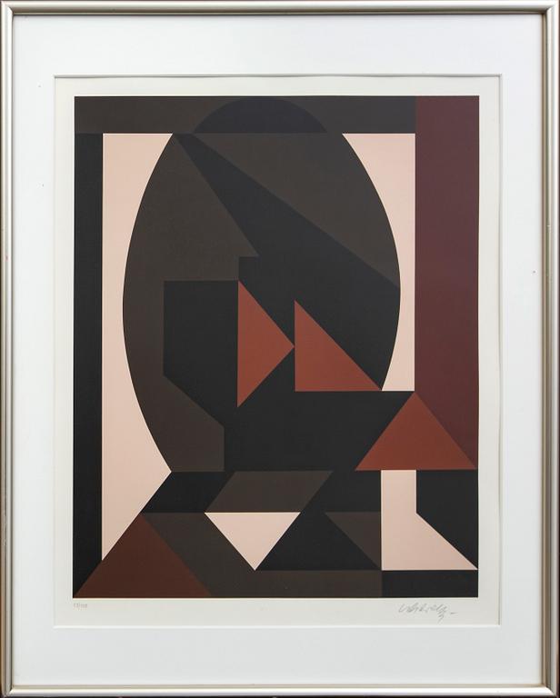 Victor Vasarely, färgserigrafi, signerad numrerad 43/100.