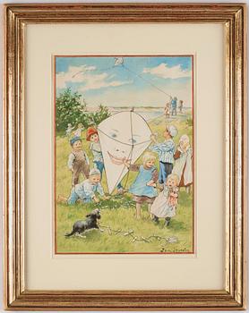 Jenny Nyström, "Ute på ängen" ur "Julkärfven 1904".