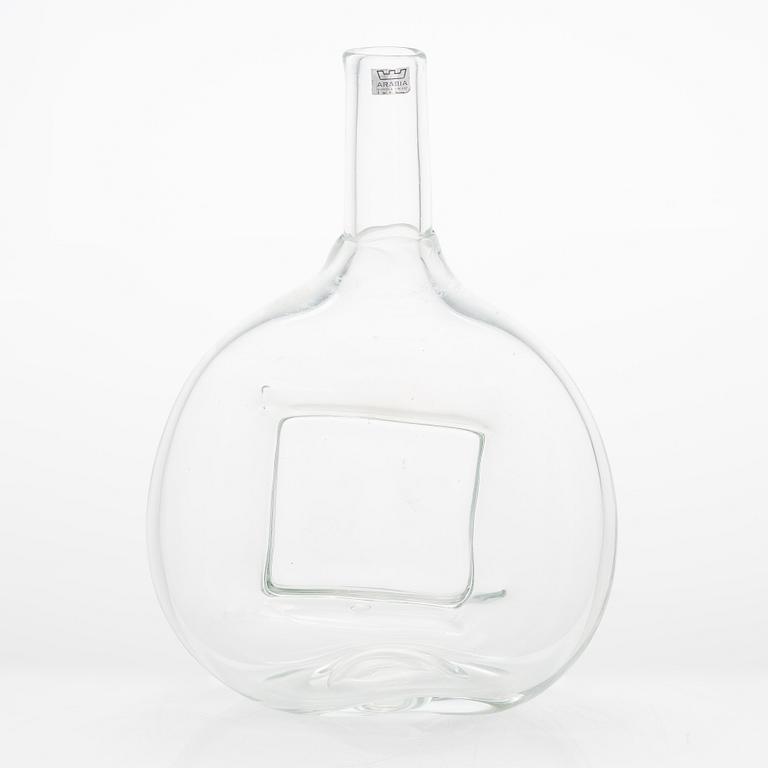 Oiva Toikka, flaska, signerad Oiva Toikka Nuutajärvi Notsjö.