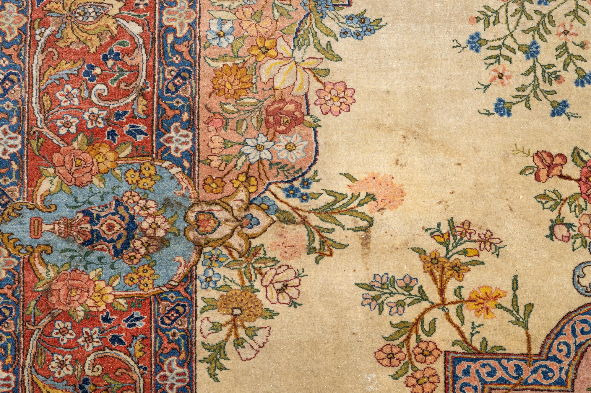 A semi-antique Tabriz carpet, West Persian, c. 250 x 175 cm.