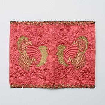 PLÅNBOK, SIDEN. 17 x 11 cm. Sverige 1700-talets mitt.