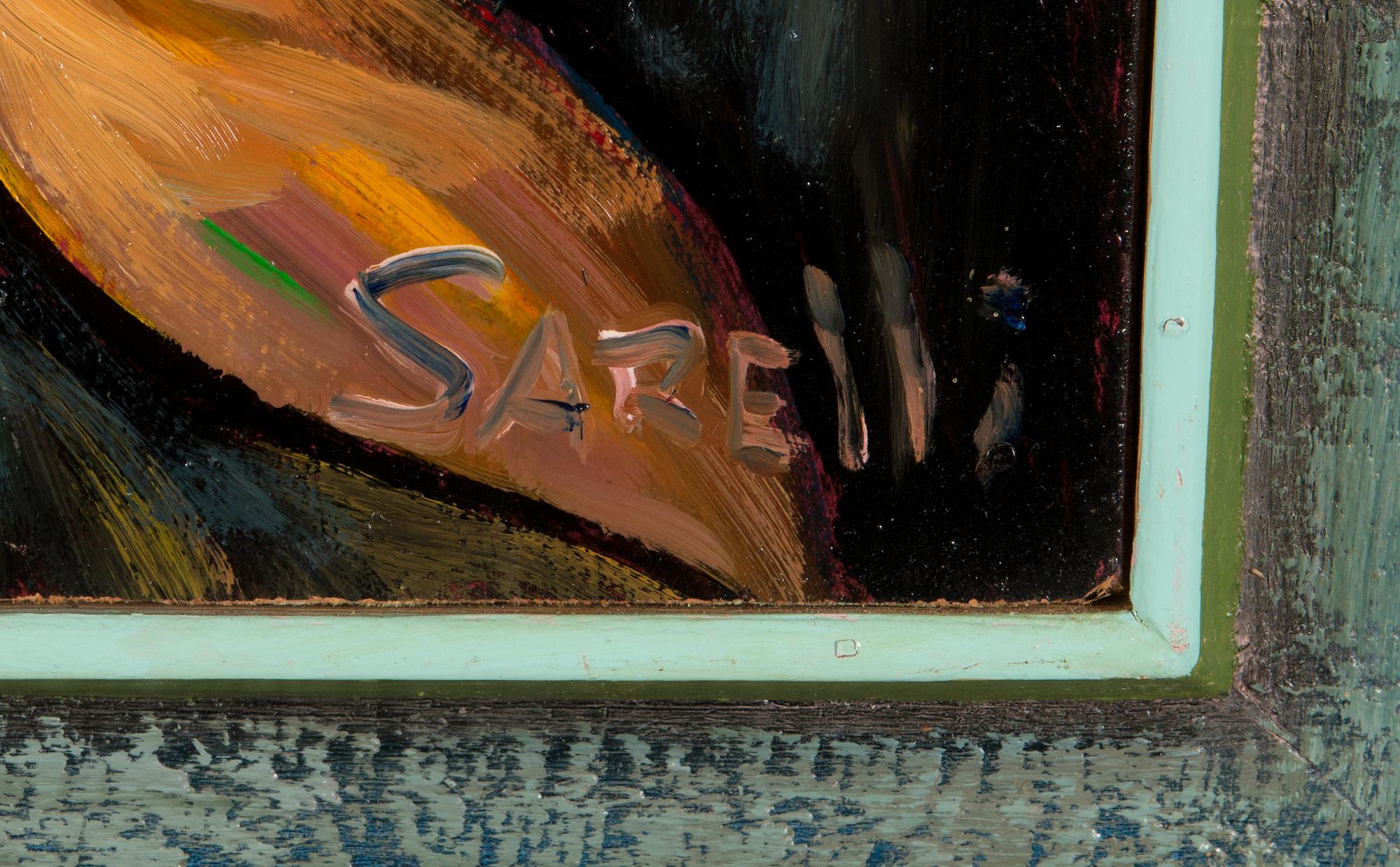 Paavo Sarelli, öljy levylle, signeerattu.