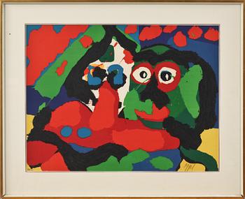Karel Appel · KAREL APPEL, färglitografi, sign o numr 74/100.