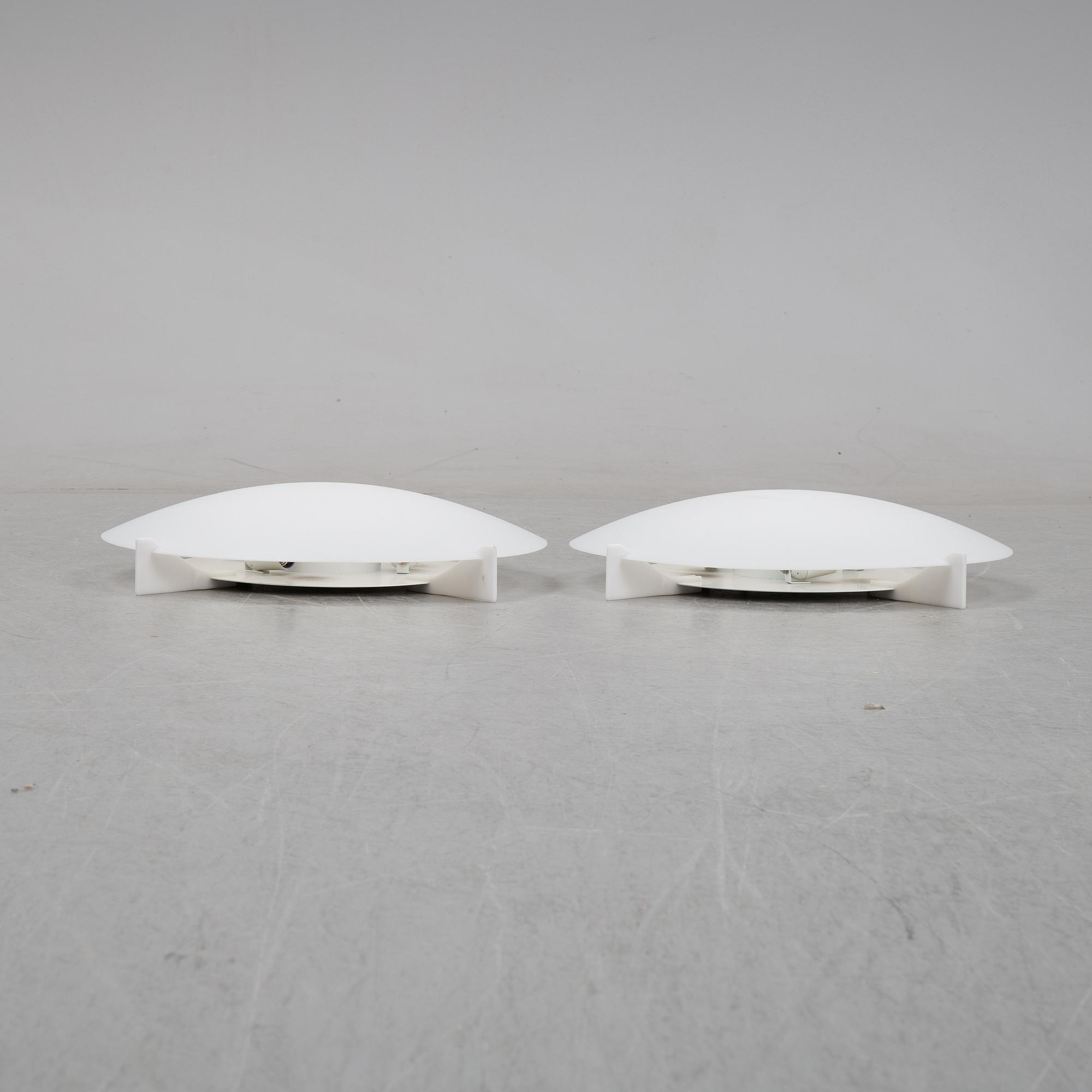 A pair of 'Plafo' ceiling lamps by Uno & Östern Kristiansson, Luxus, second half of the 20th century.