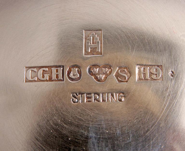 BÄGARE, sterlingsilver, delvis förgylld, CGH 1958.