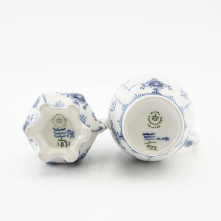 Service "Musselmalet Full Lace and Half Lace" 57 pcs Royal Copenhagen Denmark porcelain, second half of the 20th century.