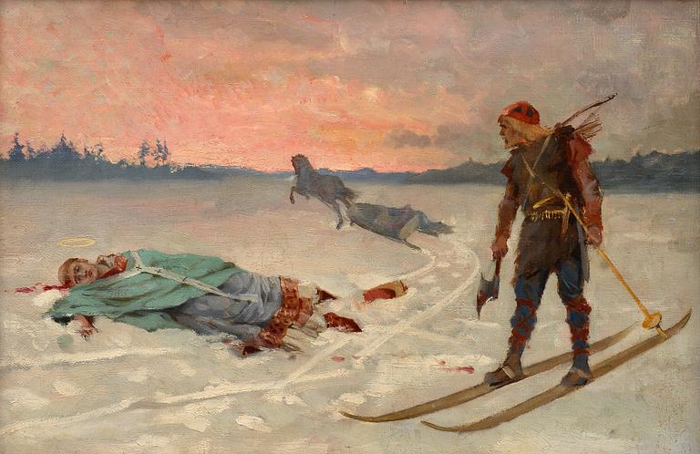 Albert Edelfelt, "DEATH OF BISHOP HENRIK".
